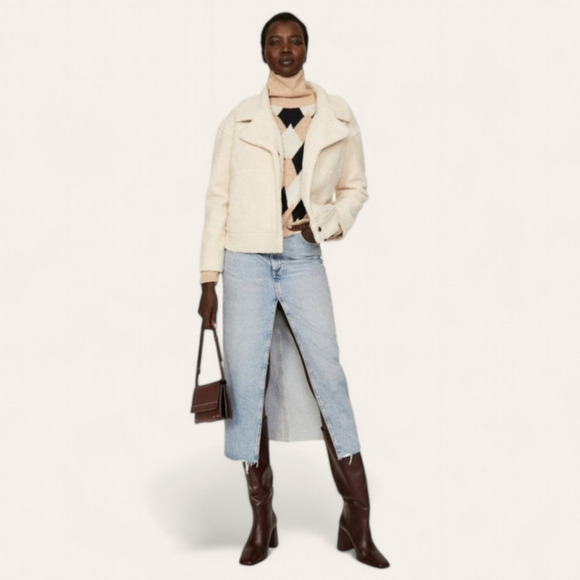 Marine Layer Sherpa NWT Quebec Jacket in Antique White Sz M - Picture 1 of 16